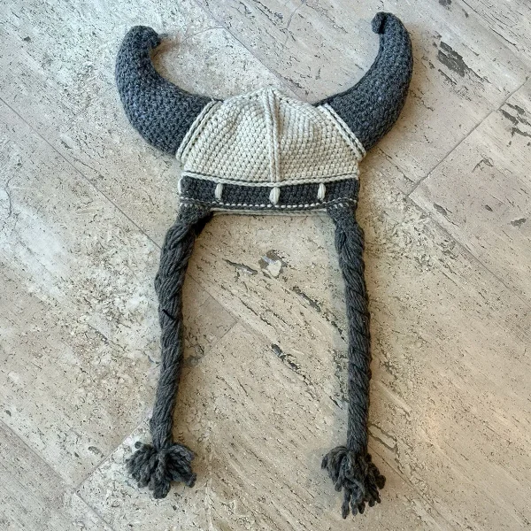 The Braided Viking - classic grey white